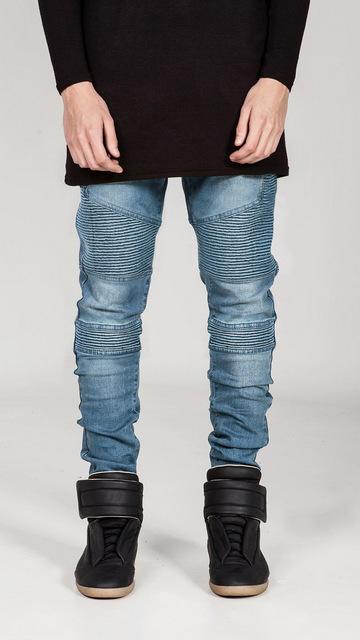 Mens Skinny Biker Jeans