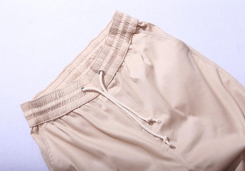 Khaki Jogger Pants Zipper Bottom