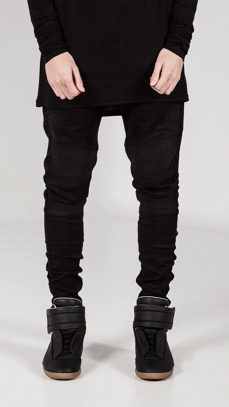 Mens Skinny Biker Jeans