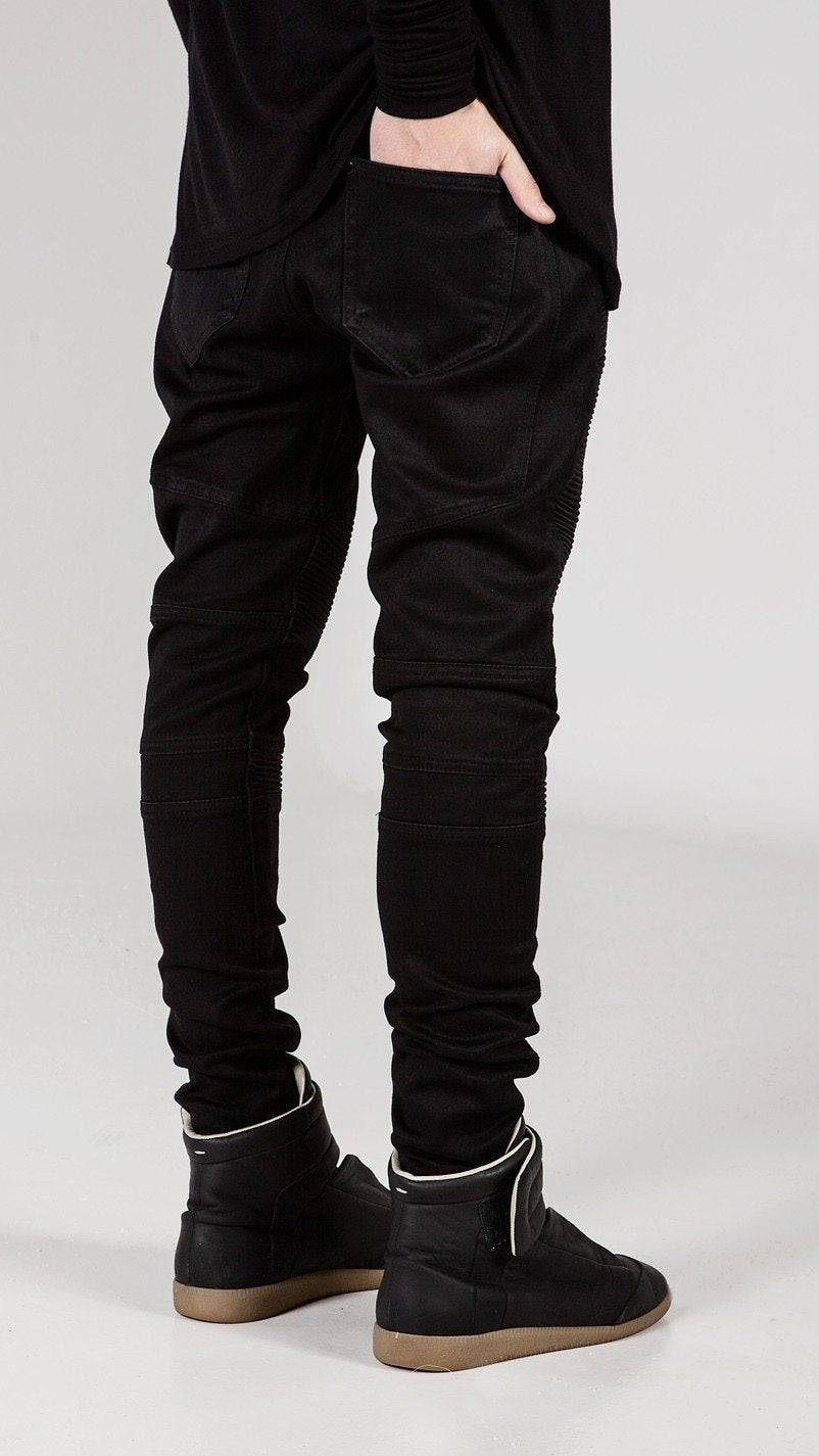 Mens Skinny Biker Jeans