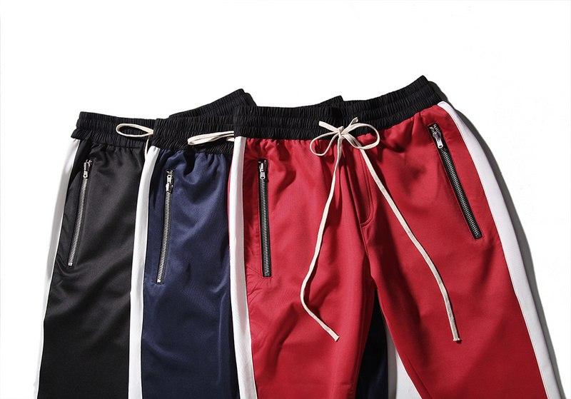 Black Icon Zipper Decoration Pants