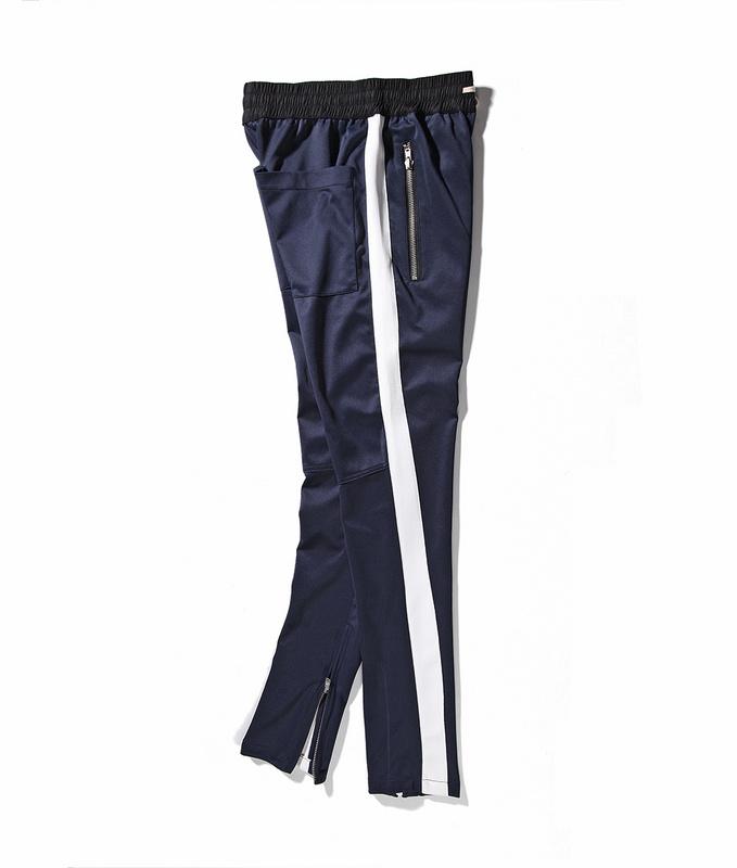 Black Icon Zipper Decoration Pants