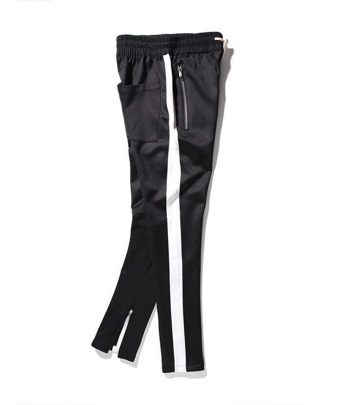 Black Icon Zipper Decoration Pants