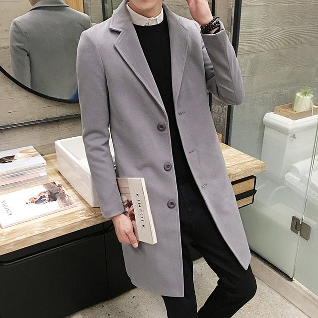 New! Slimcut Woolen Overcoat