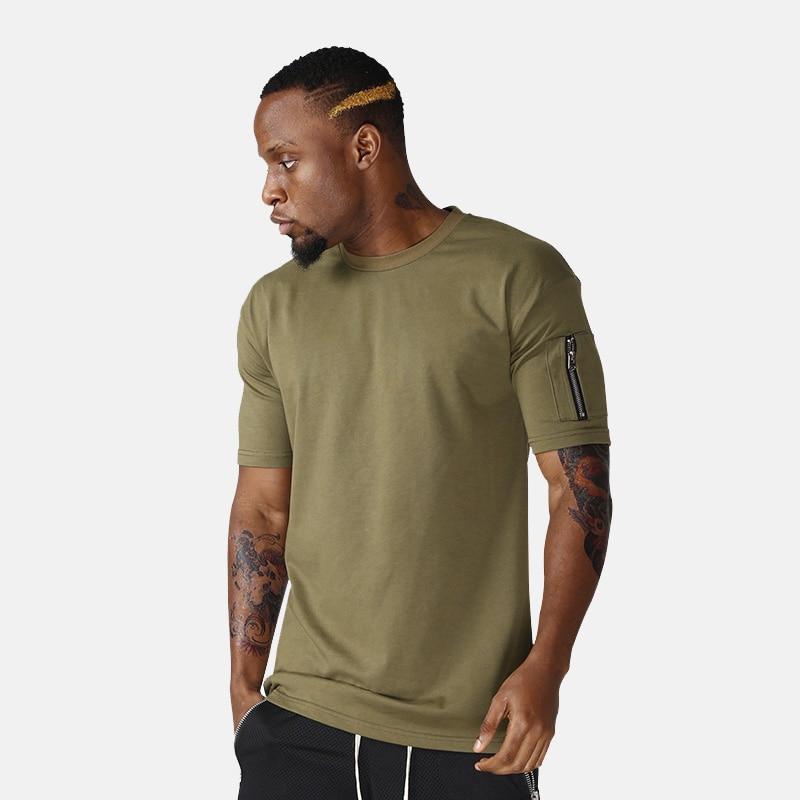 Mens Zipp Cotton T shirt