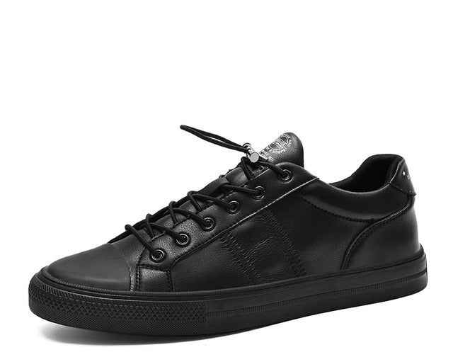 Skater Luxe Sneaker - Black on Black Vegan Leather