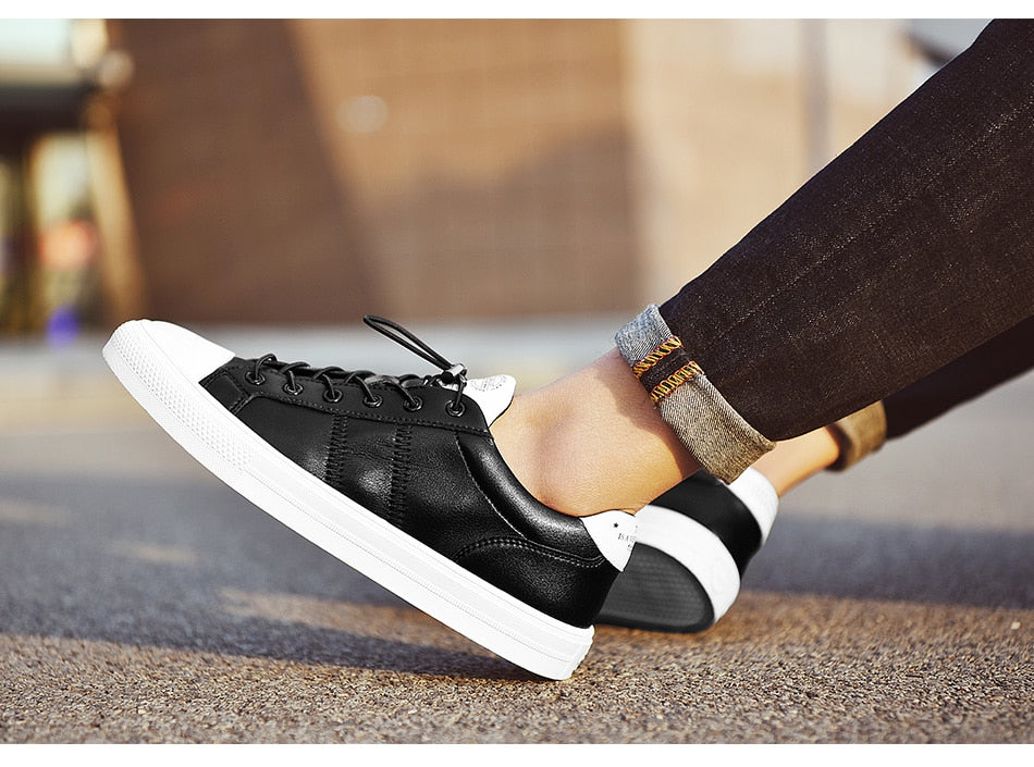 Skater Luxe Sneaker - Black on Black Vegan Leather