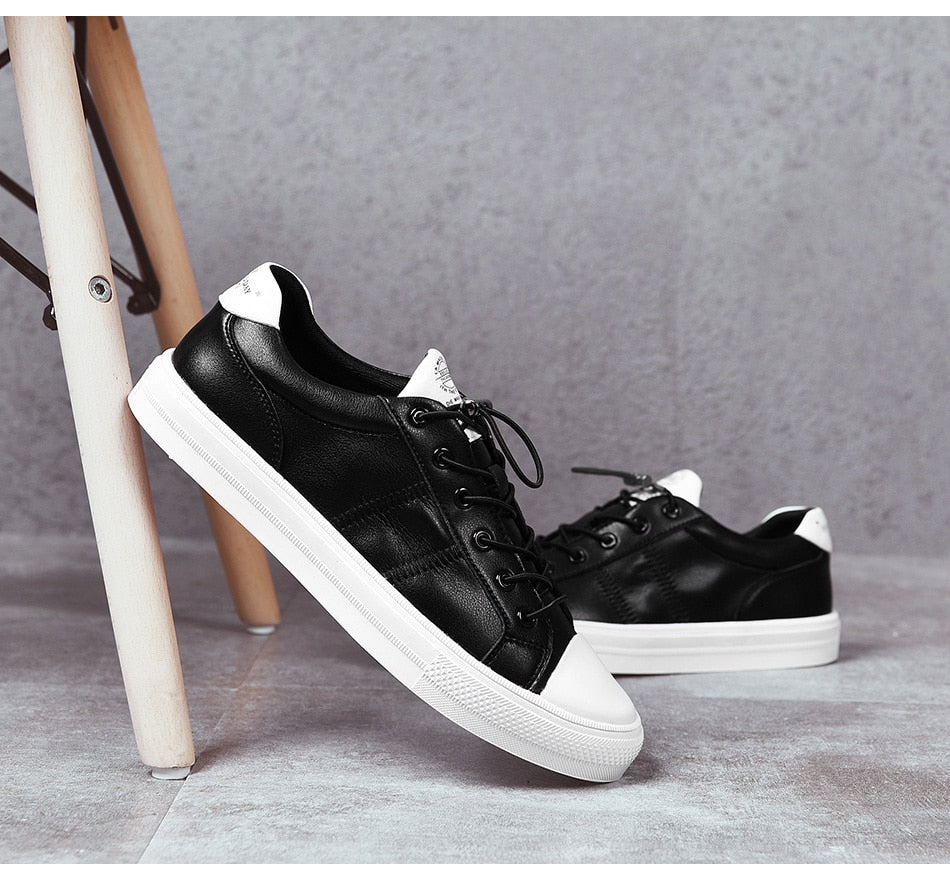 Skater Luxe Sneaker - Black on Black Vegan Leather