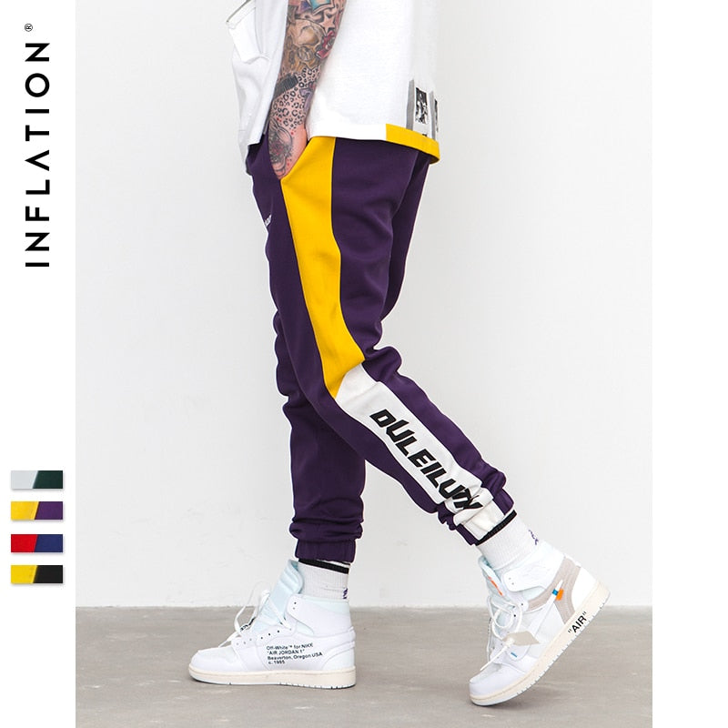 Colorblock Pants Side Stripe