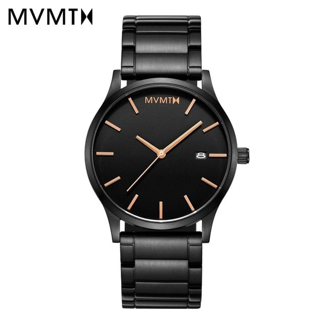 MVMT Watch Black steel Watchband 45mmdw