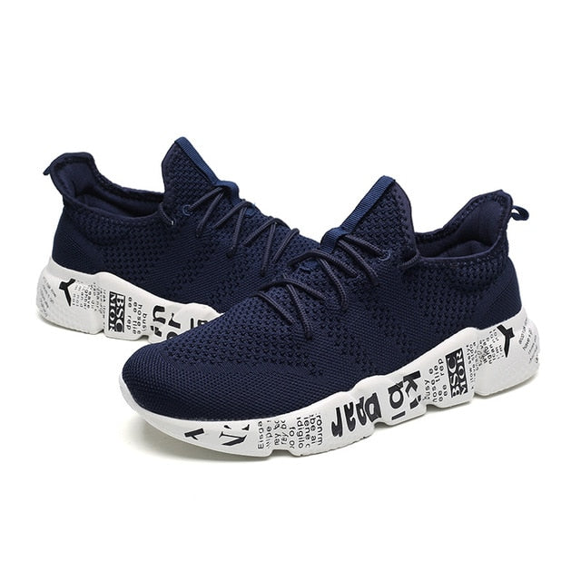 Pop Culture Mens Mesh Sneaker - Navy