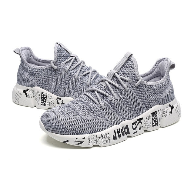 Pop Culture Mens Mesh Sneaker - Heather Grey