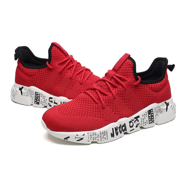 Pop Culture Mens Mesh Sneaker - Red