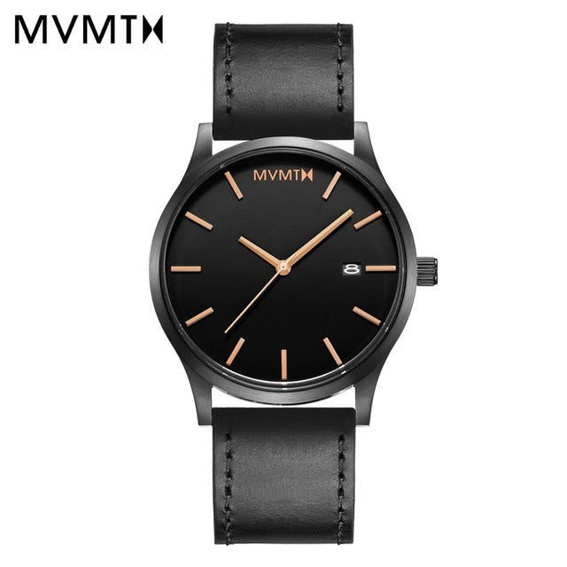 MVMT Watch Black steel Watchband 45mmdw