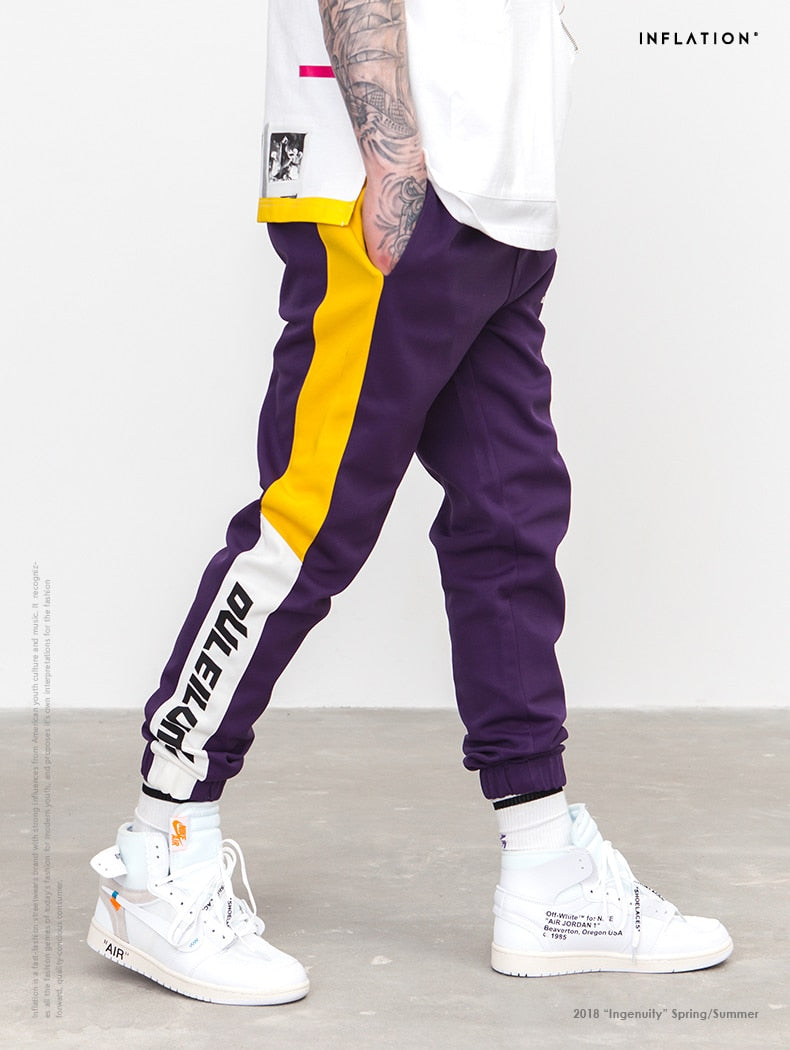 Colorblock Pants Side Stripe