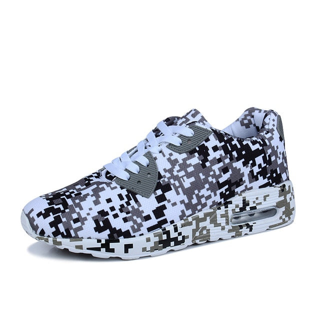 Desert White Air cushion Camo Sneakers