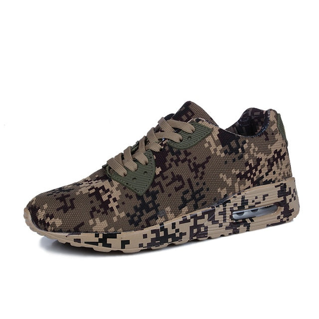 Army Green Air cushion Camo Sneakers