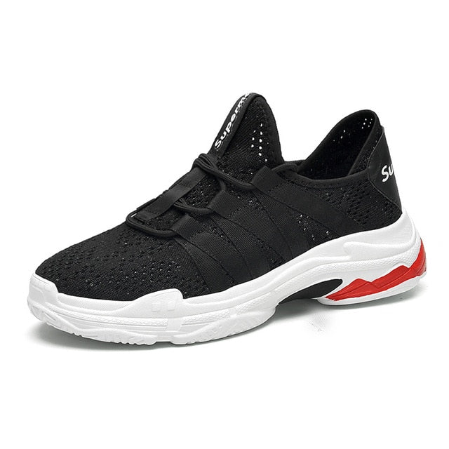 &quot;The Player&quot; Non Slip Soft Mesh Sneaker- Black