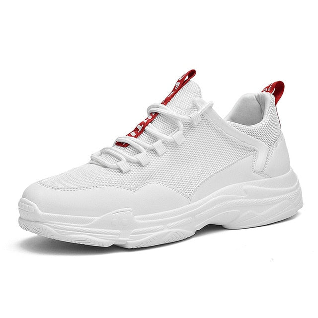 &quot;The Player&quot; Non Slip Soft Mesh Sneaker - Red Stripe