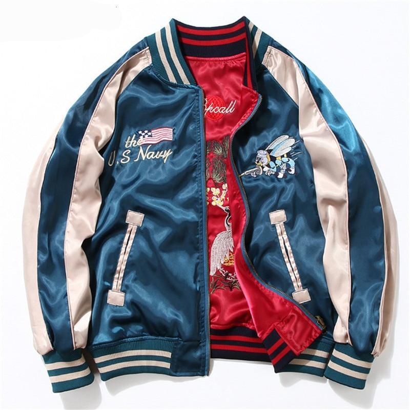 New! Luxury Embroidery Men&#39;s Bomber Jacket