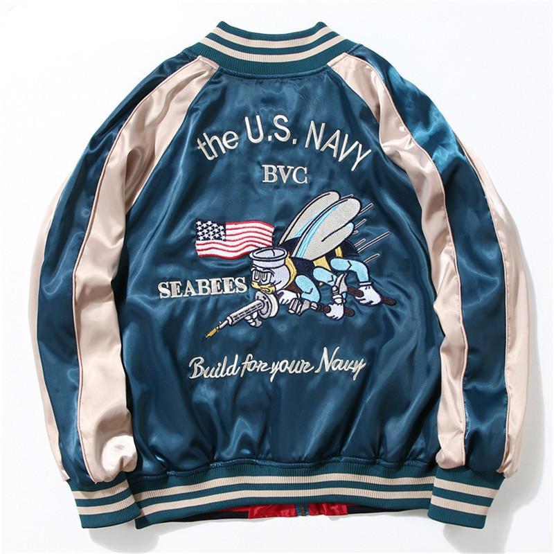 New! Luxury Embroidery Men&#39;s Bomber Jacket