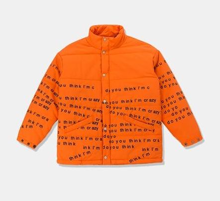 New! &quot;Do You Think I&#39;m Crazy&quot; Orange Parka