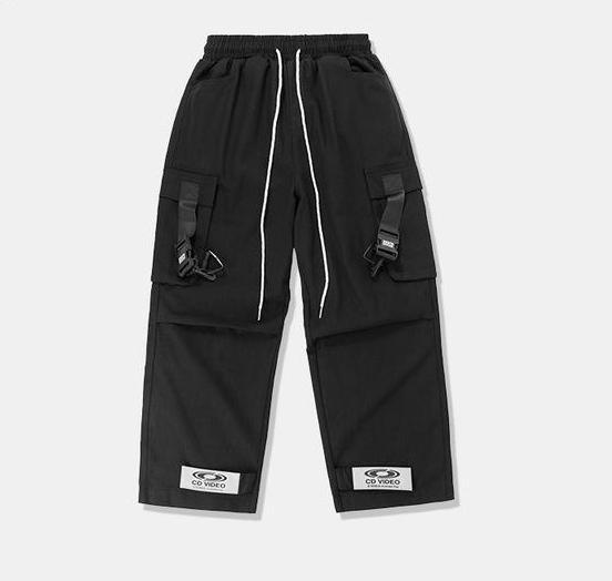 Loose Fit Elastic Waist Cargo Pants