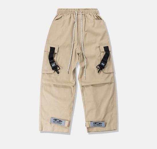 Loose Fit Elastic Waist Cargo Pants