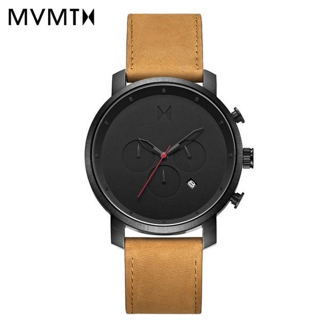 MVMT Leather Waterproof Quartz watch 45mm