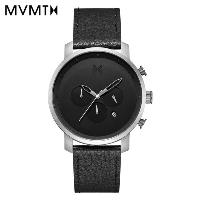 MVMT Leather Waterproof Quartz watch 45mm