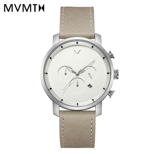 MVMT Leather Waterproof Quartz watch 45mm