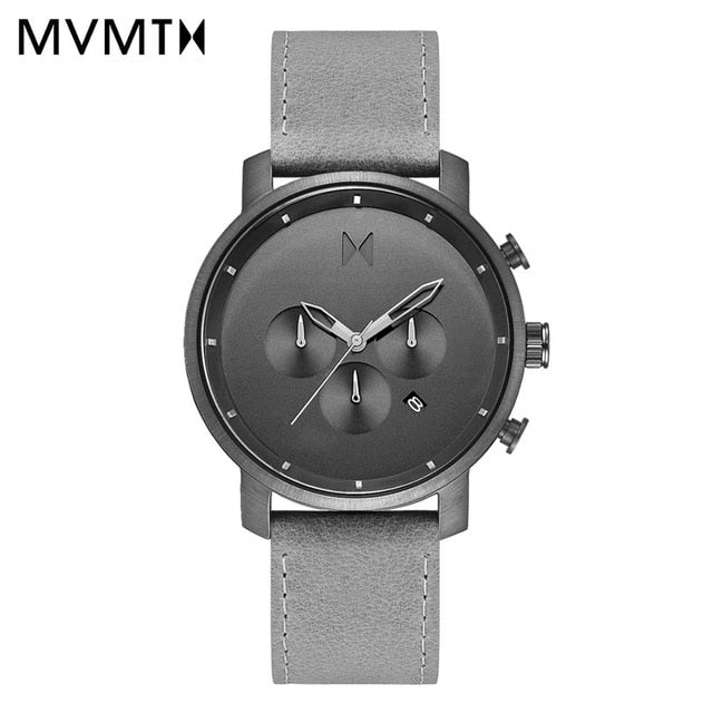 MVMT Leather Waterproof Quartz watch 45mm