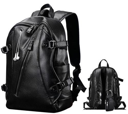 Luxe Leather Men Laptop Travel Backpack