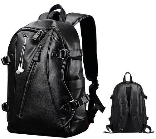 Luxe Leather Men Laptop Travel Backpack