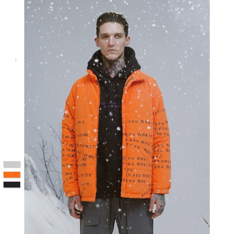 New! &quot;Do You Think I&#39;m Crazy&quot; Orange Parka